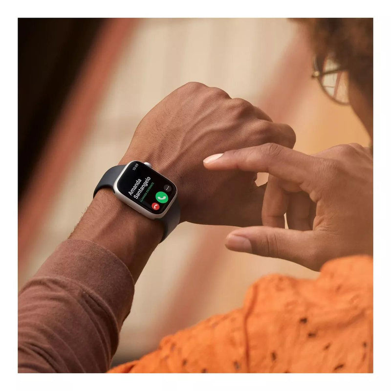 Apple Watch Series 8, Smartwatch com caixa meia-noite de alumínio – 41 mm • Pulseira esportiva meia-noite – Padrão - HM Celulares